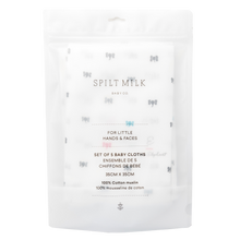 Load image into Gallery viewer, 100% cotton baby cloths, 5 pack: Elephant Ears