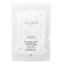 Load image into Gallery viewer, 100% cotton baby cloths, 5 pack: Mixed Bundle, Milk